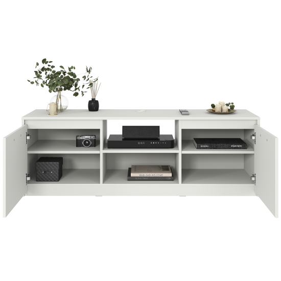 Тумба под телевизор Лион 150х50х41.6 см ЛДСП цвет белый