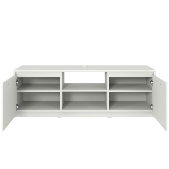 Тумба под телевизор Лион 150х50х41.6 см ЛДСП цвет белый