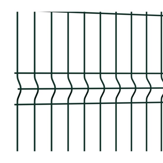 Секция заборная 3D Medium 1530х2500 мм d4 мм ячейка 55х200 мм зеленая RAL 6005 Grand Line