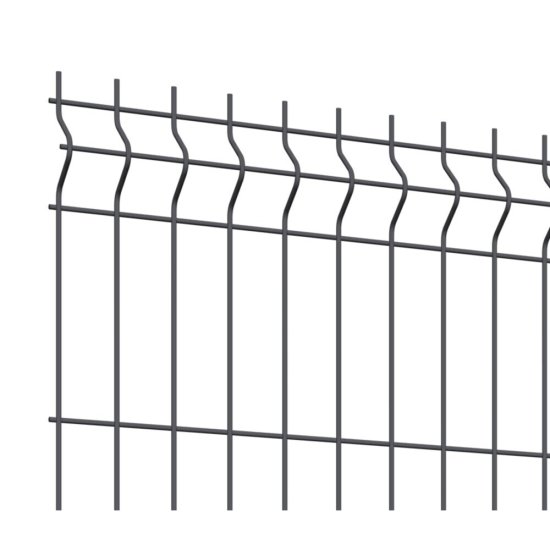 Секция заборная 3D Medium 2030х2500 мм d4 мм ячейка 55х200 мм графитовый серый RAL 7024 Grand Line