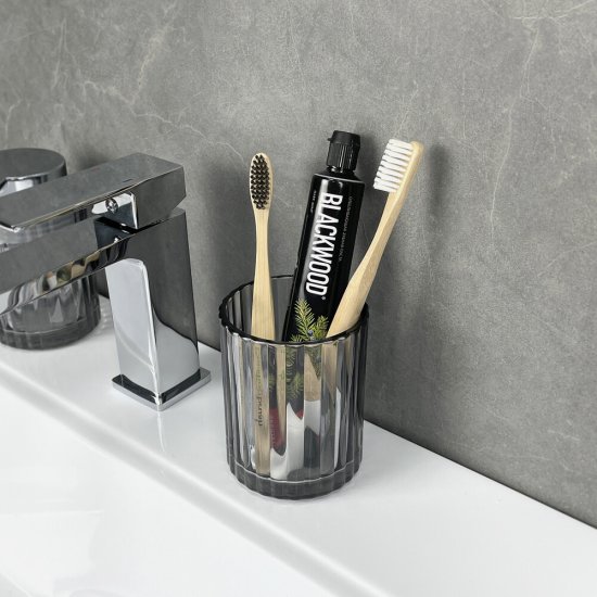 Стакан для ванной Fora Smoky Topaz настольный стекло черный (FOR-GLASS-ST044)