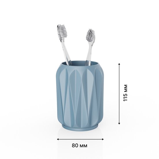 Стакан для ванной Fora Triangle настольный полирезин серый (FOR-TRN044)