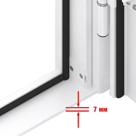 Дверь техническая DoorHan ДТ-60 глухая левая серый RAL 7035 980х2050 мм