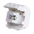 Розетка для кабель-канала компьютерная DKC Brava белая RJ45 1 модуль (76655B)