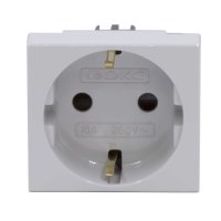 Розетка для кабель-канала DKC Viva серая со шторками 2 модуля (45025DIY)