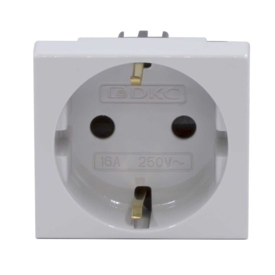 Розетка для кабель-канала DKC Viva серая со шторками 2 модуля (45025DIY)