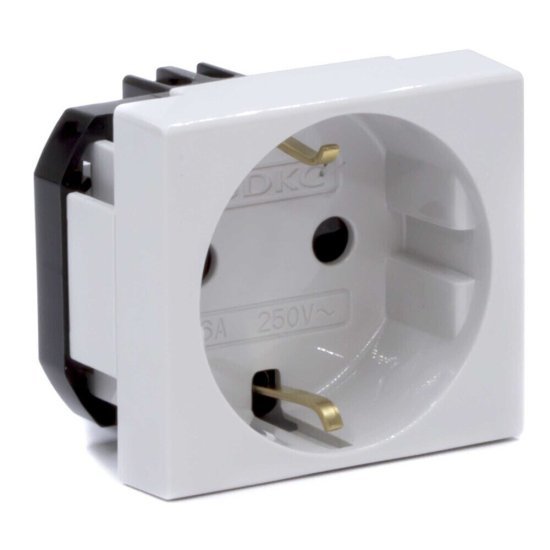 Розетка для кабель-канала DKC Viva серая со шторками 2 модуля (45025DIY)