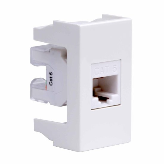 Розетка для кабель-канала компьютерная DKC Viva белая RJ45 1 модуль (45058)