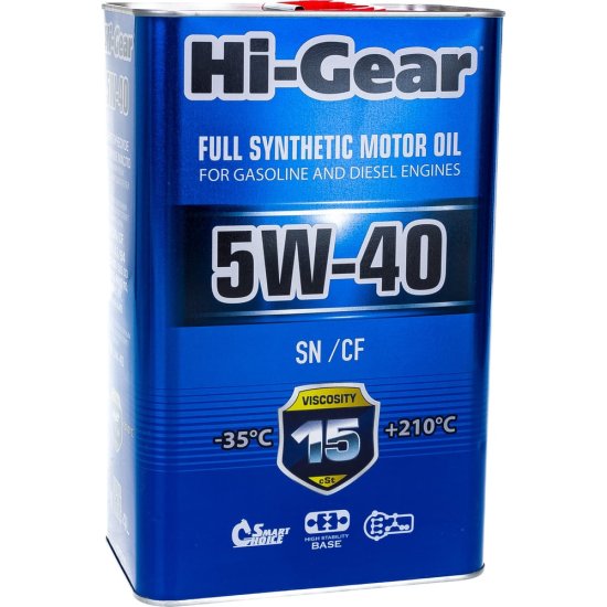 Синтетическое моторное масло Hi-Gear 5W-40 SN/CF