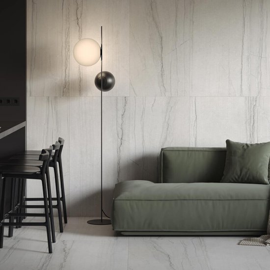 Керамогранит Kerranova Beloe Ozero белый 1200х600х10 мм (2 шт.=1,44 кв.м)