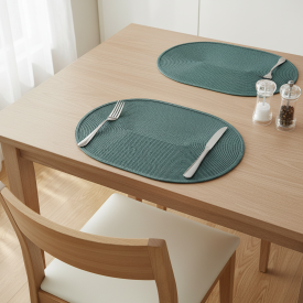 Салфетка под столовые приборы Vidage 45x30 см овальная полипропилен цвет зеленый