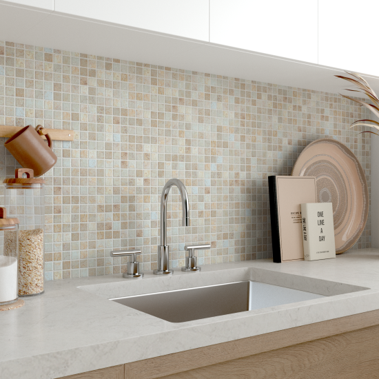 Мозаика мраморная KREAFORTA бежевый 300x300x4 мм