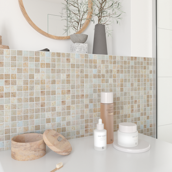 Мозаика мраморная KREAFORTA бежевый 300x300x4 мм