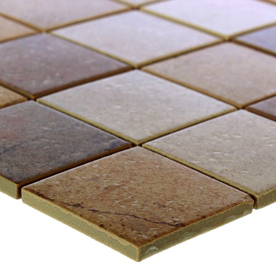 Мозаика керамическая KREAFORTA бежево-коричневая 300x300x5 мм