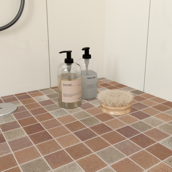 Мозаика керамическая KREAFORTA бежево-коричневая 300x300x5 мм