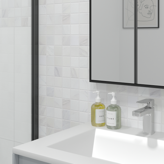 Мозаика мраморная KREAFORTA белый 306x306x6 мм