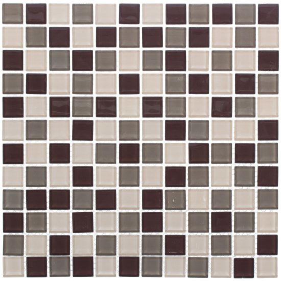 Мозаика стеклянная KREAFORTA бежевый микс 300x300x4 мм