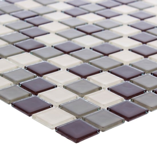 Мозаика стеклянная KREAFORTA бежевый микс 300x300x4 мм