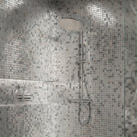 Мозаика стеклянная KREAFORTA серый микс 297x297x4 мм