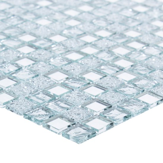 Мозаика стеклянная KREAFORTA серый микс 297x297x4 мм