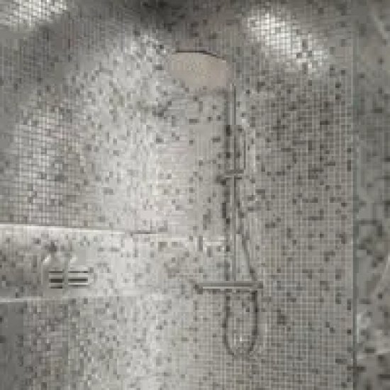 Мозаика стеклянная KREAFORTA серый микс 297x297x4 мм
