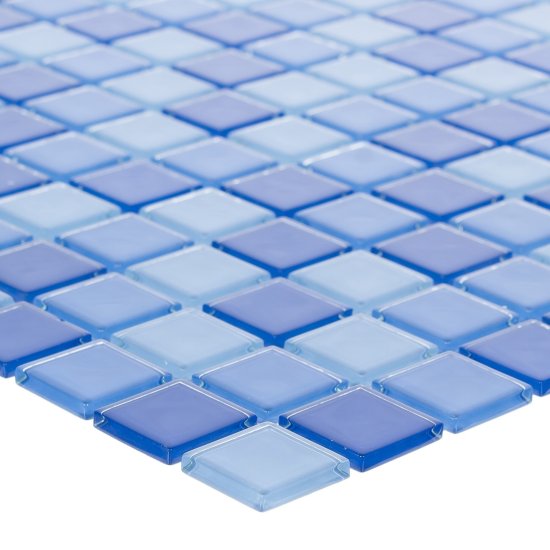 Мозаика стеклянная KREAFORTA синий-голубой 300x300x4 мм