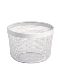 Корзина для хранения Уют мелкая сетка металл белый 12 л