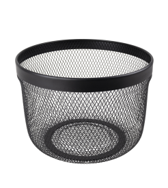 Корзина для хранения Уют мелкая сетка металл черный 12 л