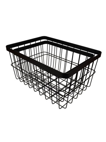 Набор из 2 корзин Уют крупная сетка металл черный 8+5 л