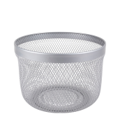 Корзина для хранения Уют мелкая сетка металл хром 12 л