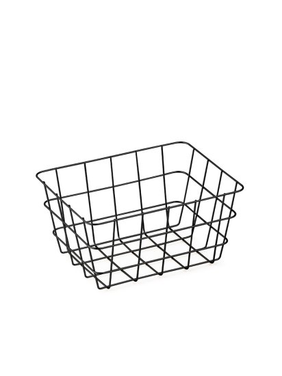 Набор из 2 корзин Уют трапециевидная металл черный 9+5 л