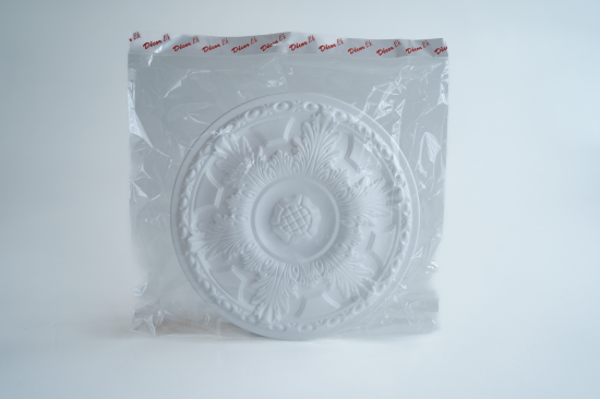 Декоративная потолочная розетка полистирол белая Decoflair D303-430 43 см