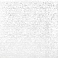 Потолочная плитка экструдированная полистирол белая Decoflair 0804L 50x50 см 2 м²