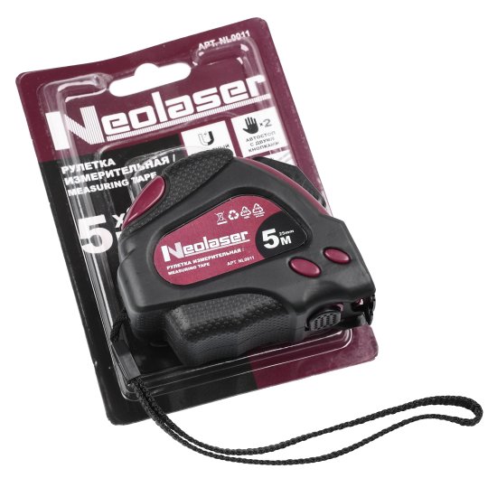 Рулетка Neolaser NL0011 с автостопом 5 м x 25 мм