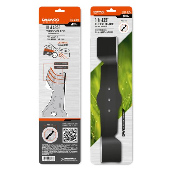 Нож для газонокосилки Daewoo DLM 435T сталь 530 мм