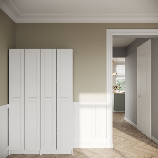 Дверь глухая для шкафа Буккер левая 29.7x193.8x1.6 см ДСП цвет белый