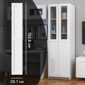 Дверь глухая для шкафа Буккер 29.7x193.8x14 см ДСП цвет белый