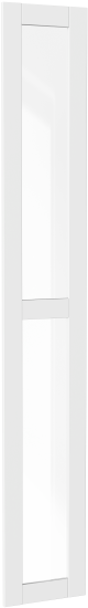 Дверь для шкафа Буккер правая 2 стекла 29.7x193.8x1.6 см ДСП цвет белый
