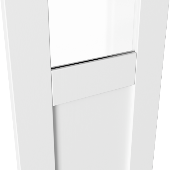 Дверь для шкафа Буккер левая 1 стекло 29.7x193.8x1.6 см ДСП цвет белый