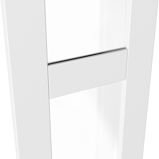 Дверь для шкафа Буккер левая 2 стекла 29.7x193.8x1.6 см ДСП цвет белый