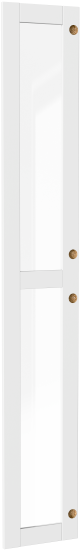 Дверь для шкафа Буккер левая 2 стекла 29.7x193.8x1.6 см ДСП цвет белый