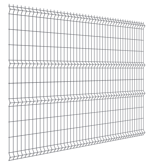 3D панель для забора Grand Line Light 2.5x2.03 м полиэстр RAL 7024 графит