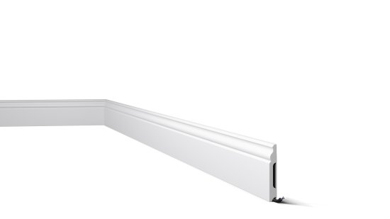 Плинтус настенно-потолочный полистирол ударопрочный Decoflair LM100-RU белый 200x100x13 мм