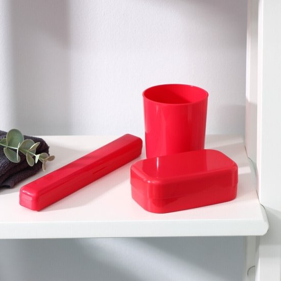 Набор аксессуаров дорожный Полимербыт 3 предмета пластик