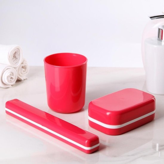 Набор аксессуаров дорожный Полимербыт 3 предмета пластик