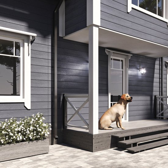 Сайдинг фиброцементный Fibra Plank 3000х200 мм графитовый серый