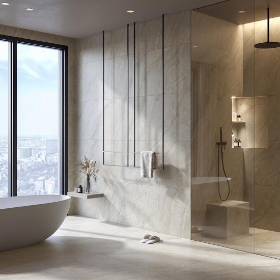 Керамогранит Kerranova Bereg серо-бежевый 1200х600х10 мм (2 шт.=1,44 кв.м)