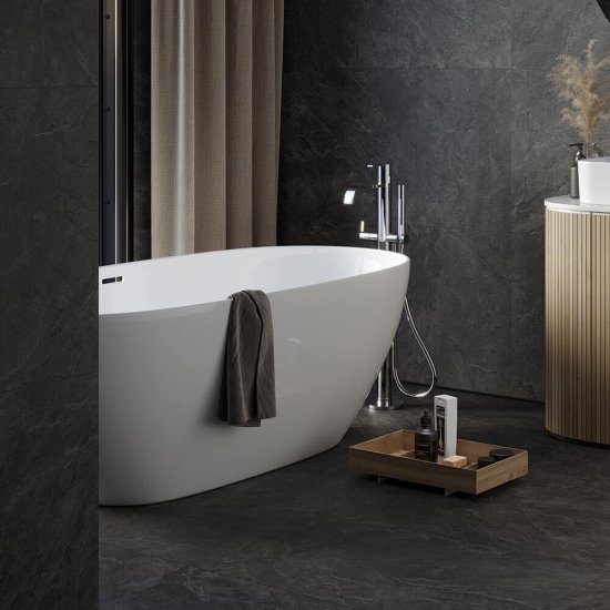 Керамогранит Kerranova Krater темно-серый 1200х600х10 мм (2 шт.=1,44 кв.м)