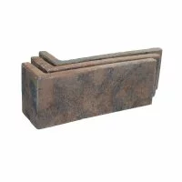 Клинкерная плитка для фасада угловая Terramatic Moon Brown DK (8 шт.= 0,14 кв.м) коричневая 185х60х71х14 мм