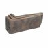 Клинкерная плитка для фасада угловая Terramatic Moon Brown DK (8 шт.= 0,14 кв.м) коричневая 185х60х71х14 мм